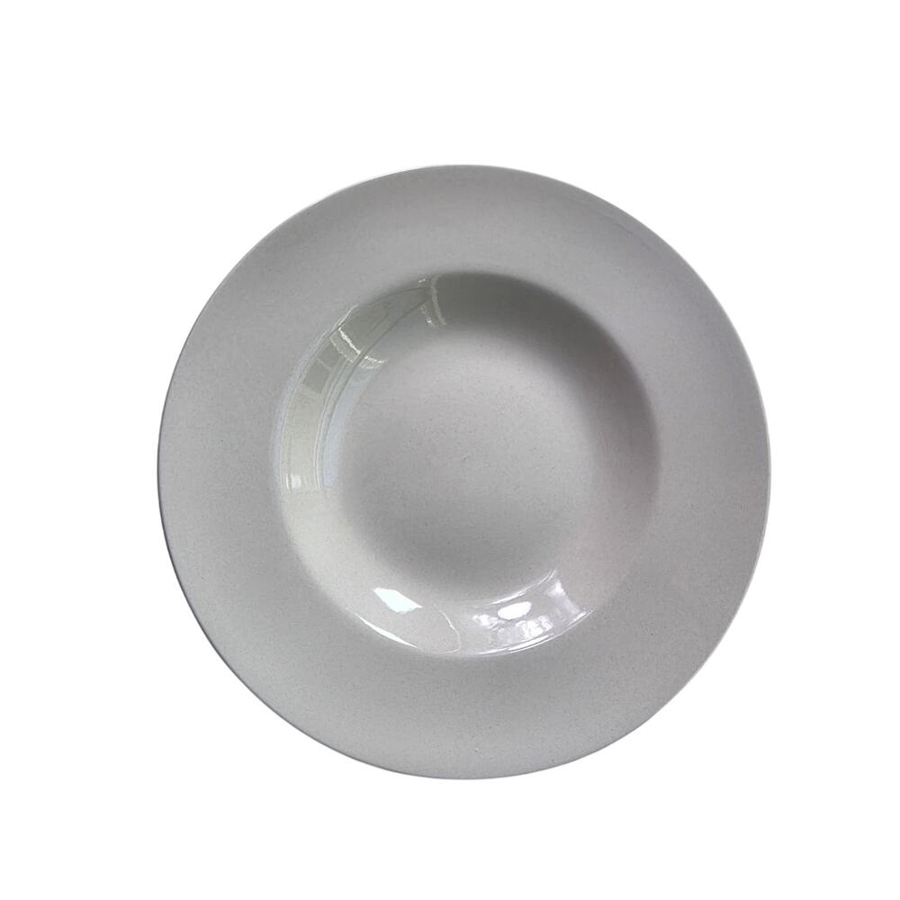 Set of 5- FOOD NETWORK All White Large Rim 8.75" Pasta Salad Bowls